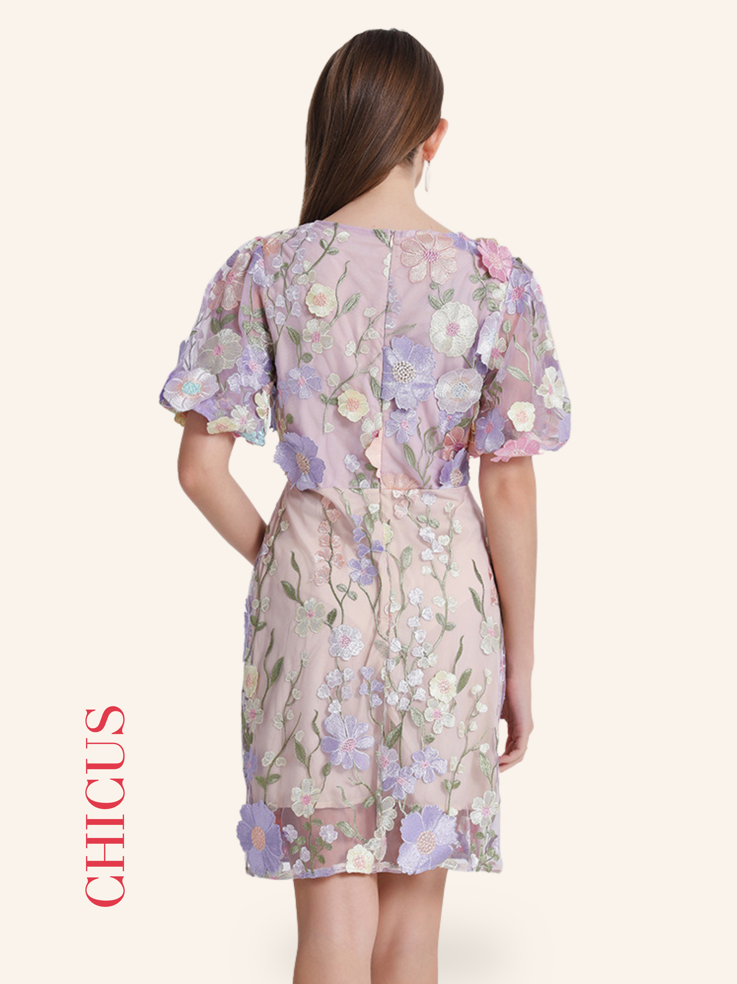 Lilac Happy Garden Kadın Elbise