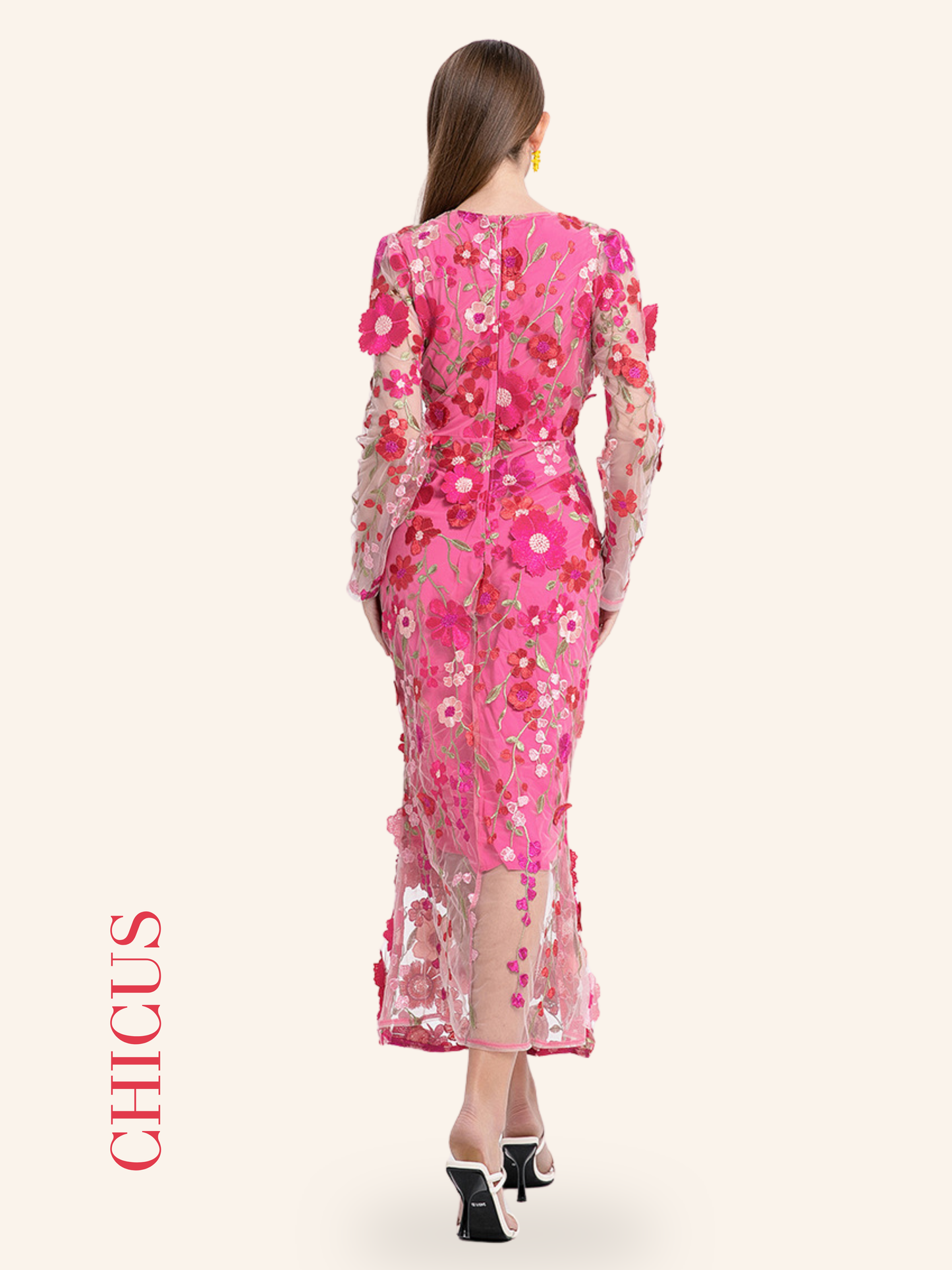 Rosy Royal Garden Kadın Elbise