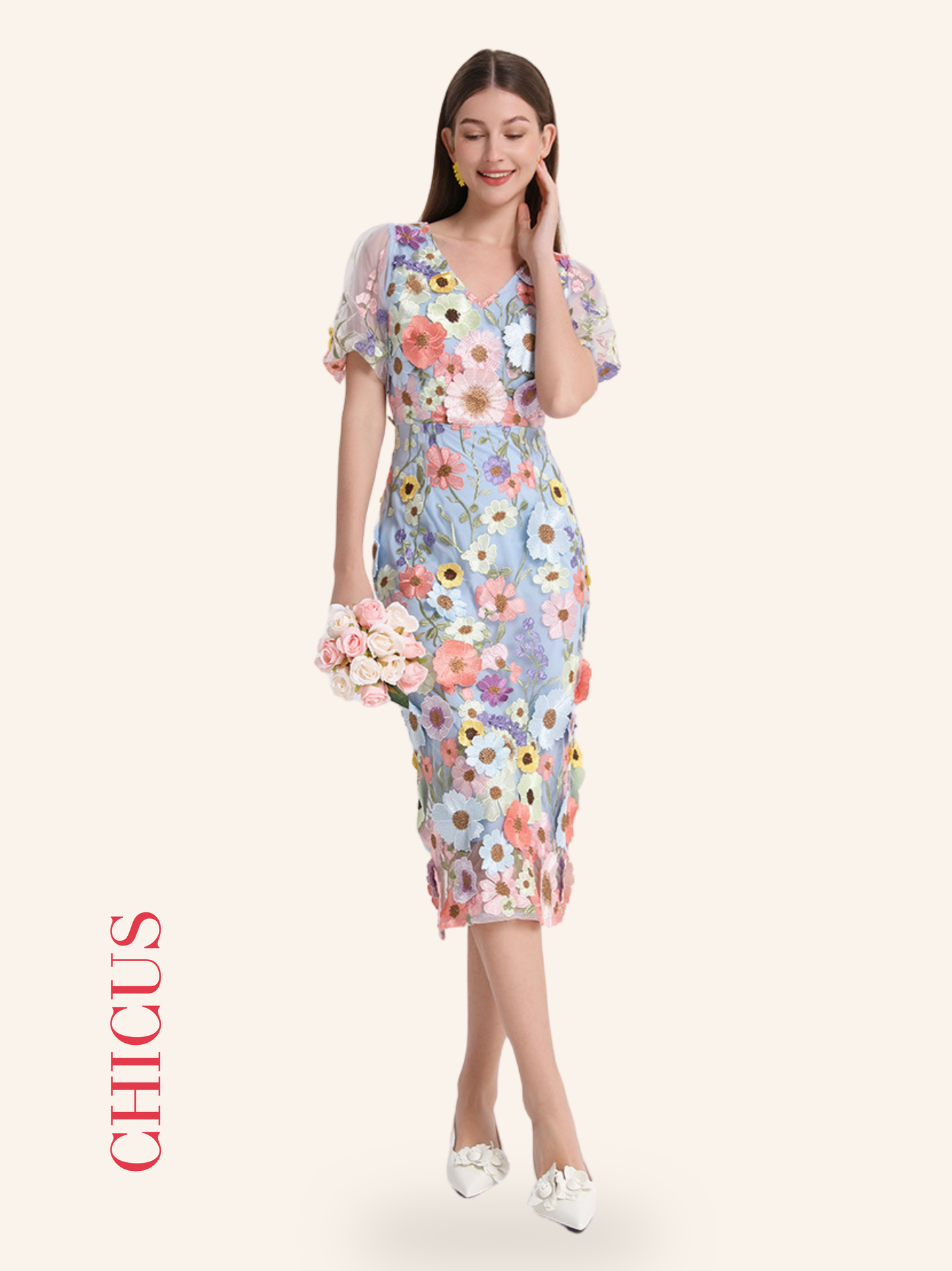 Rainbow Flower Kadın Elbise