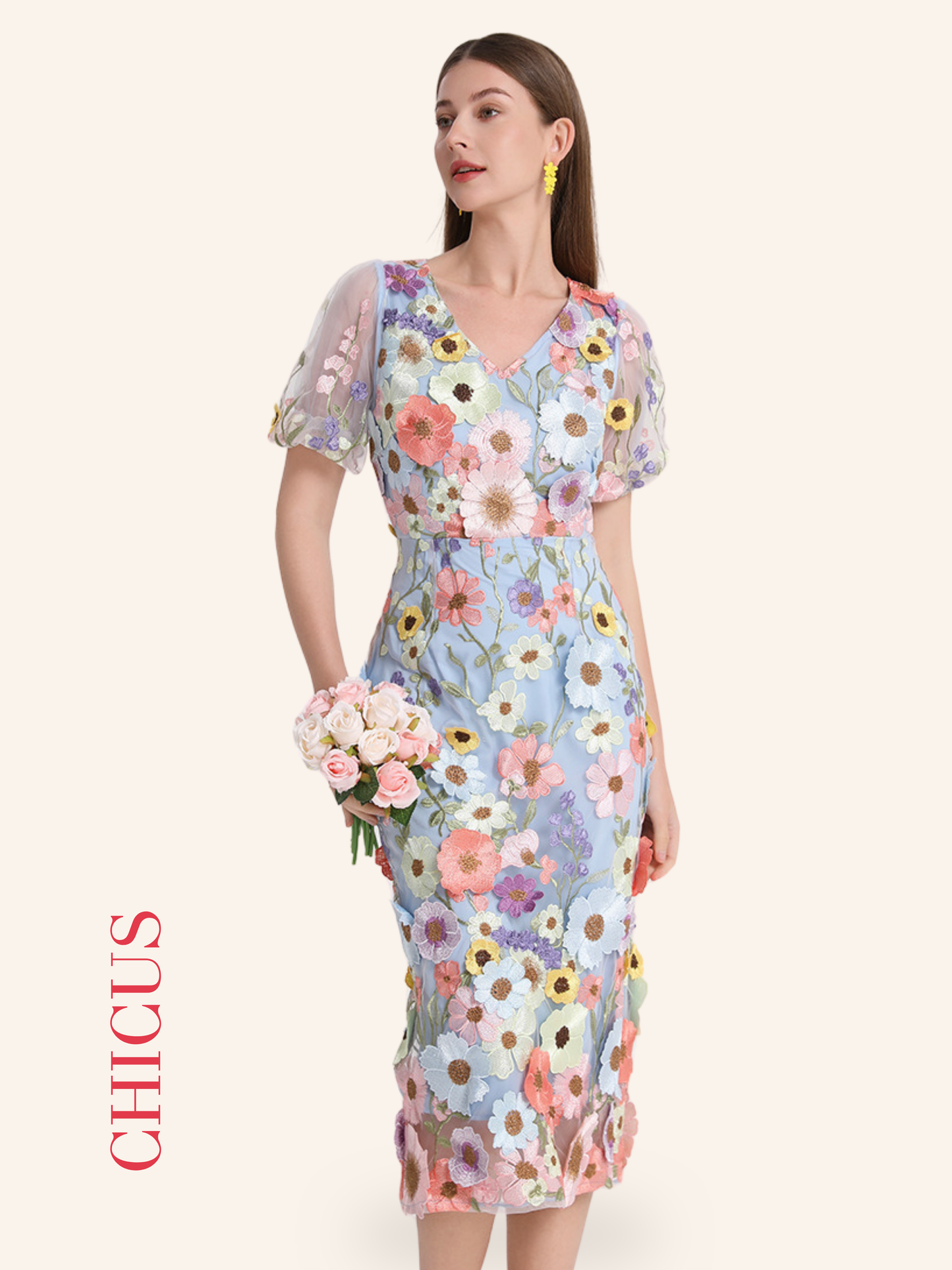 Rainbow Flower Kadın Elbise