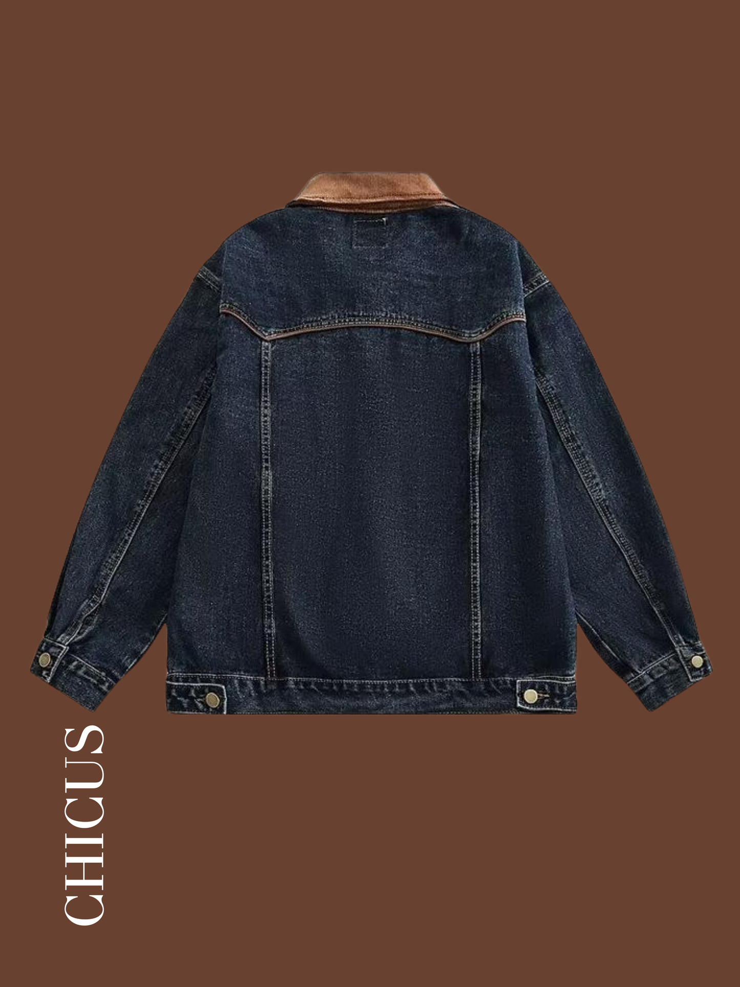 Forest Turuncu Yaka Kadın Kot Ceket