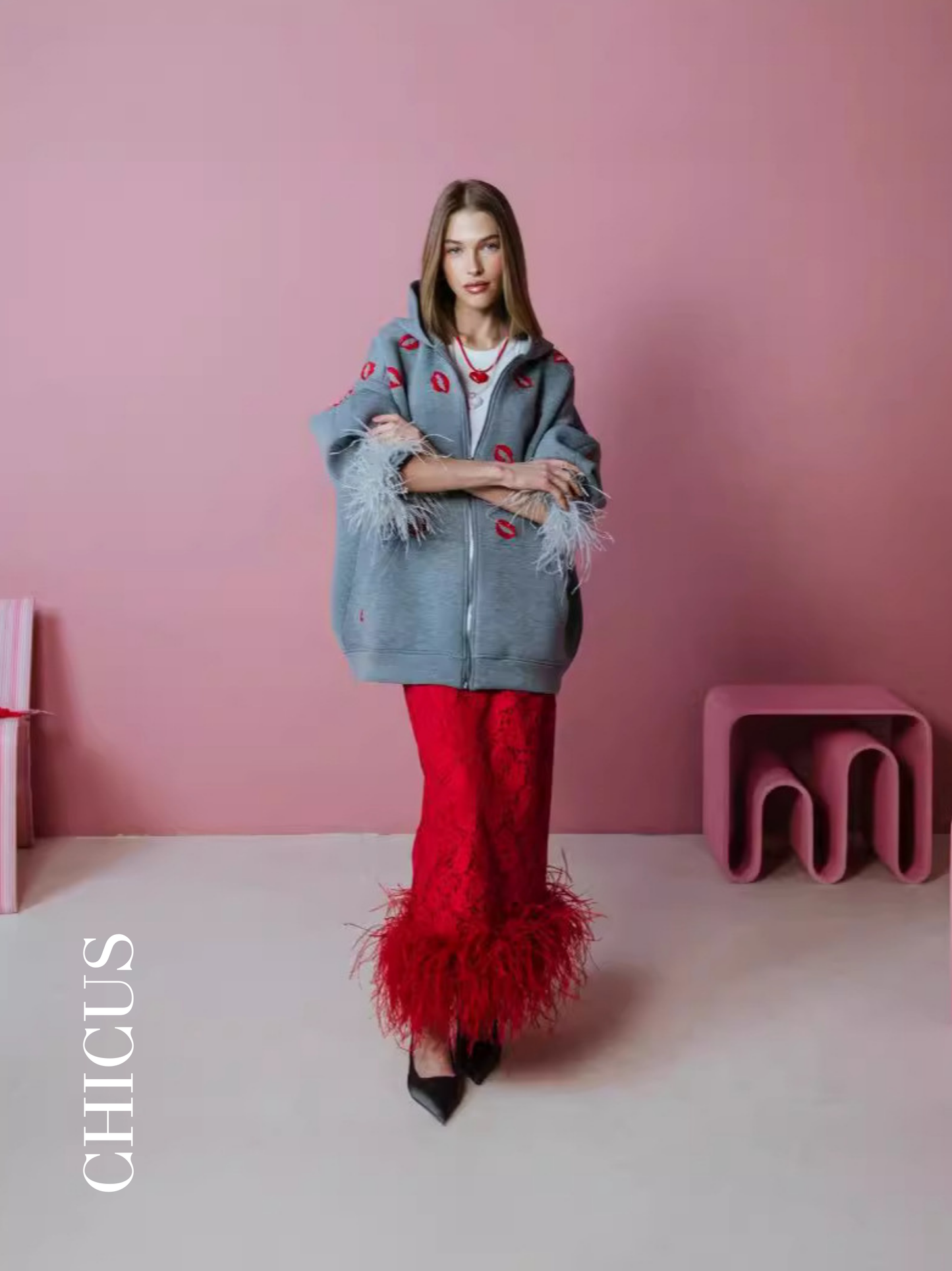 The Kiss That Turns Away Konsept Kadın Ceket