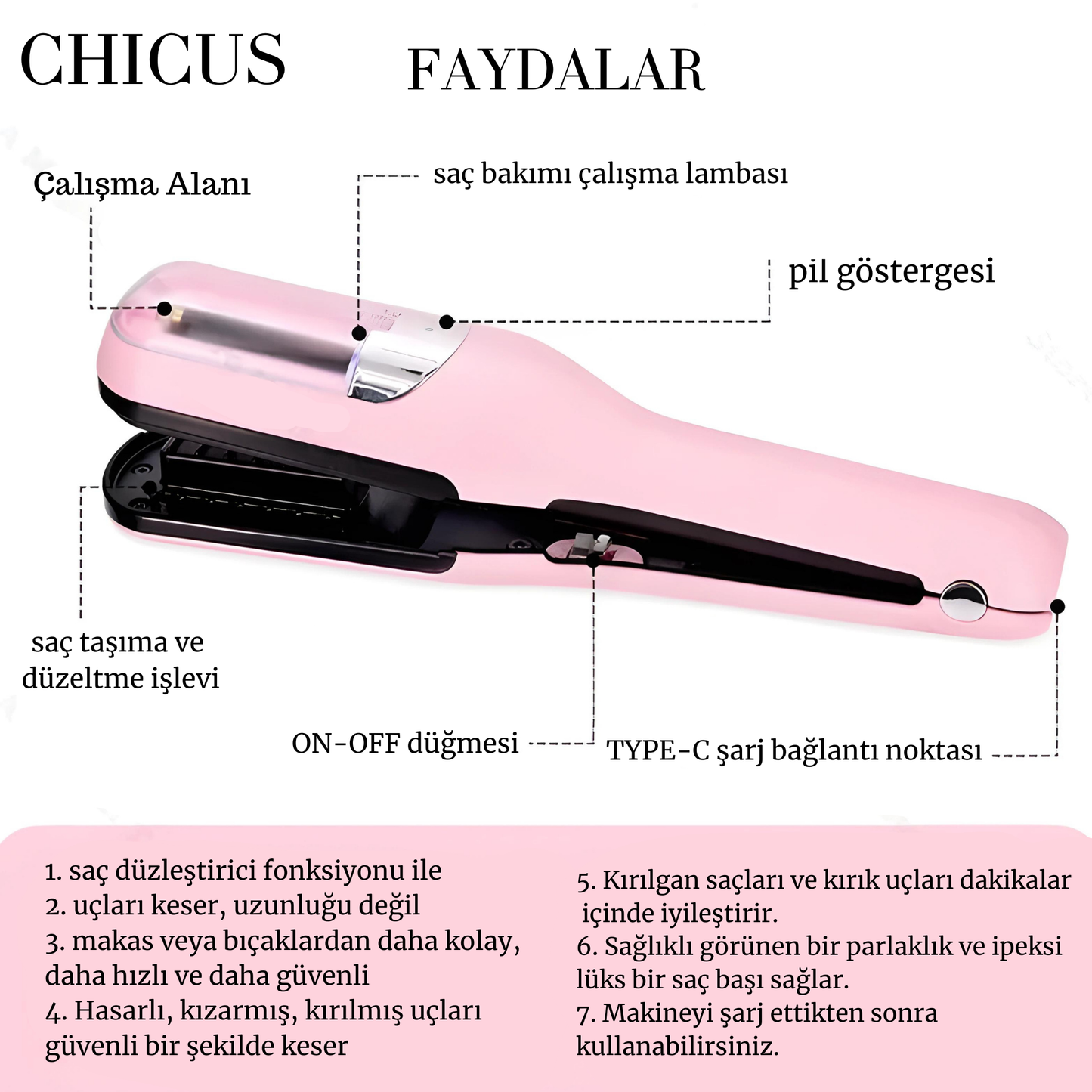 CHICUS RH-6668 Saç kırık alma makinesi