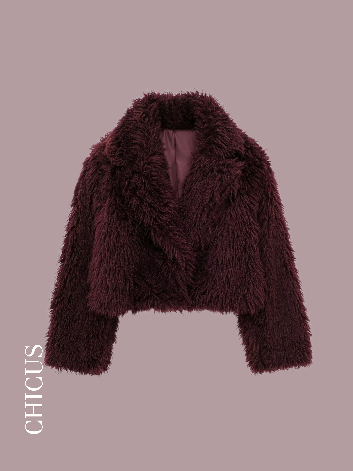 Bordo Exclusive Kadın Kürk Ceket