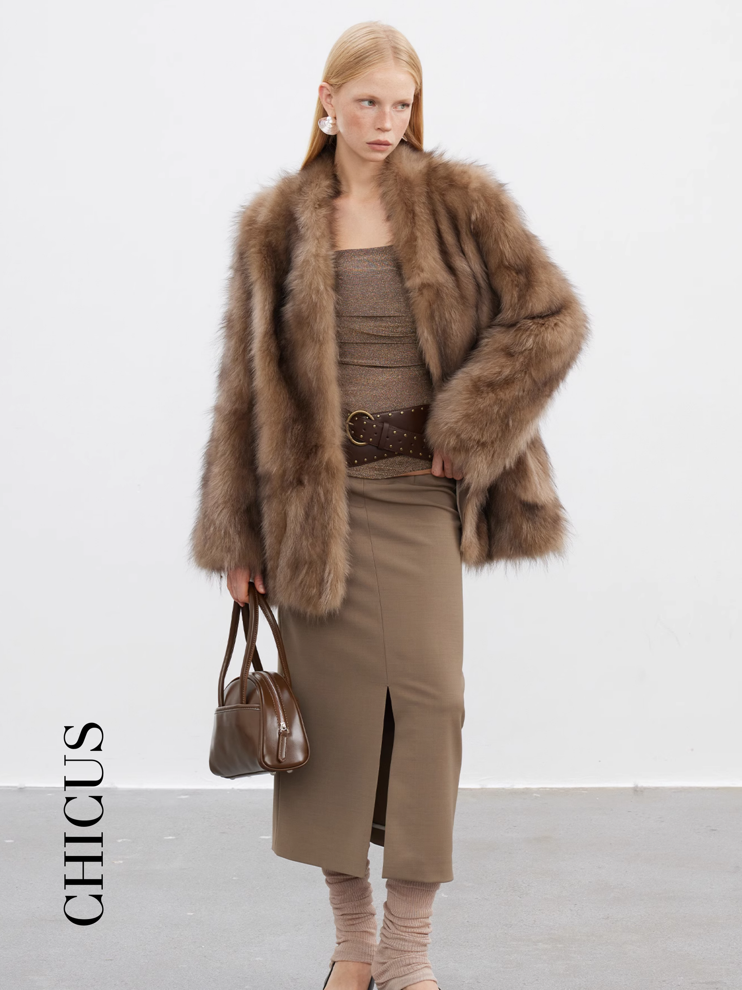 Altın Rakun "Saf Güzellik" Kadın Kürk Ceket