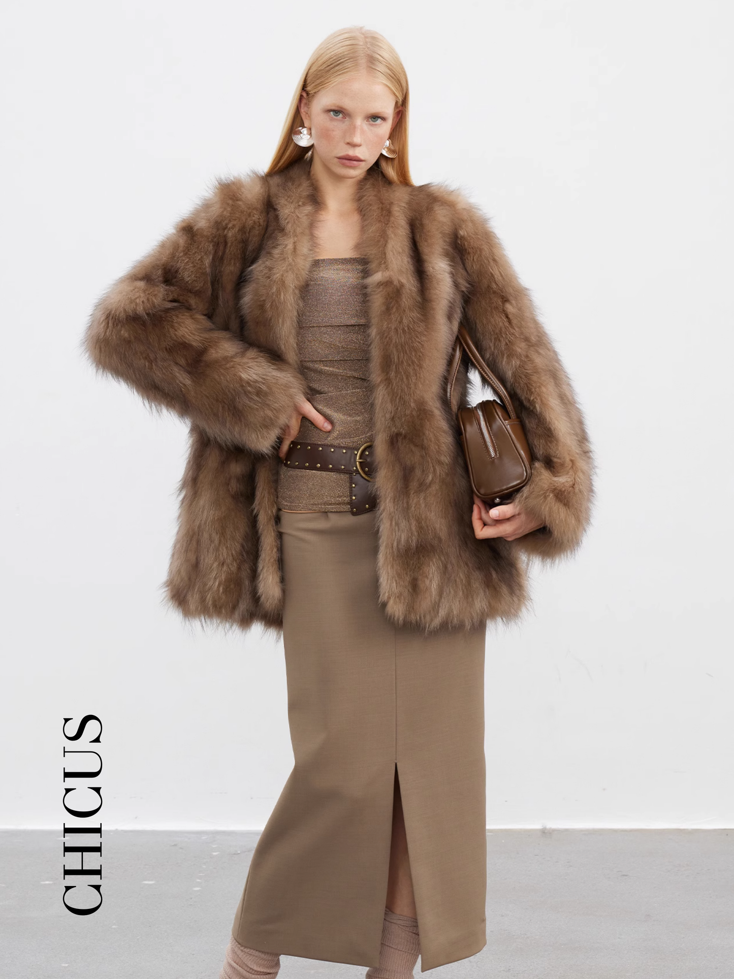 Altın Rakun "Saf Güzellik" Kadın Kürk Ceket