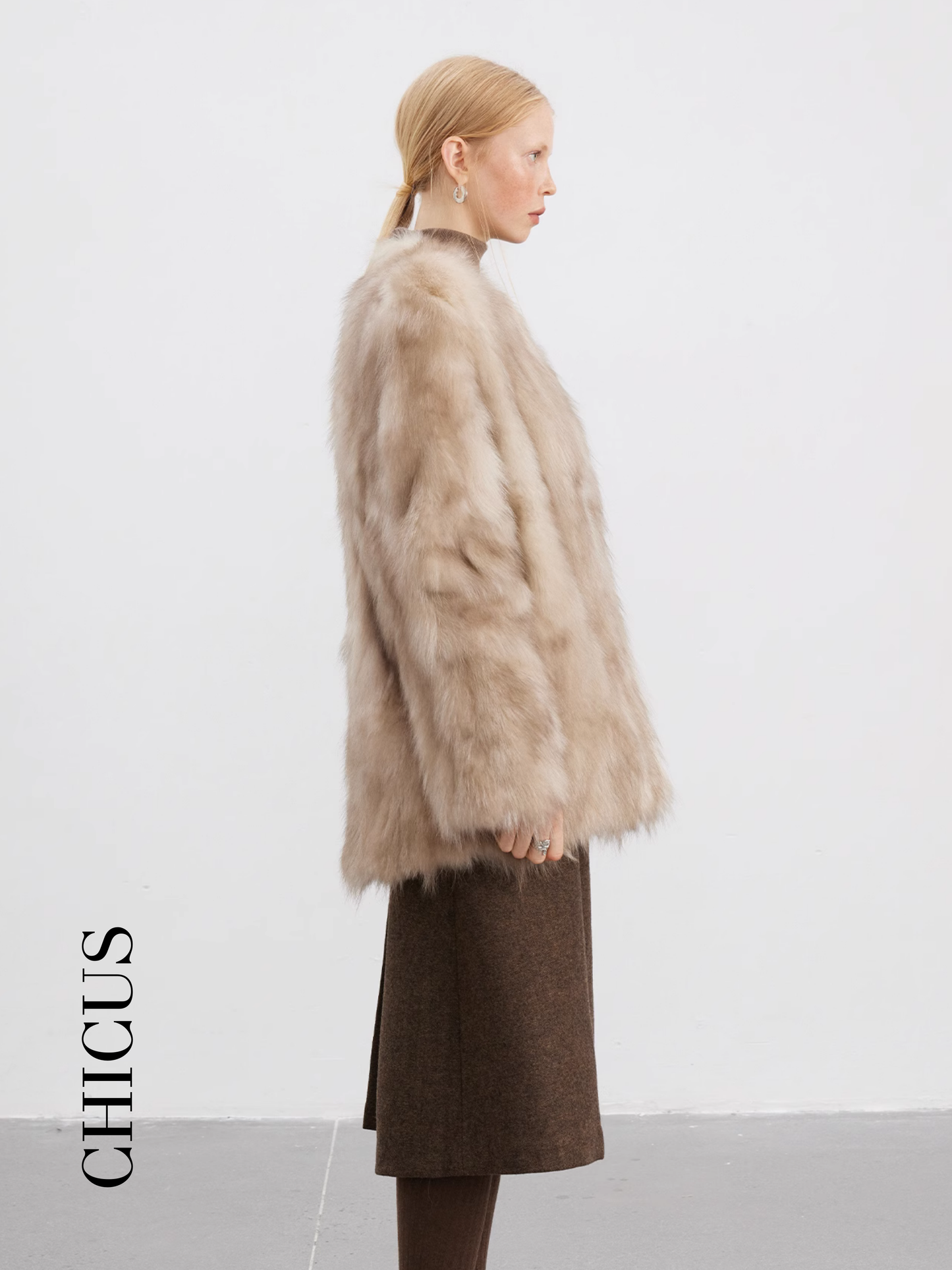 Altın Rakun "Günışığı" Kadın Kürk Ceket