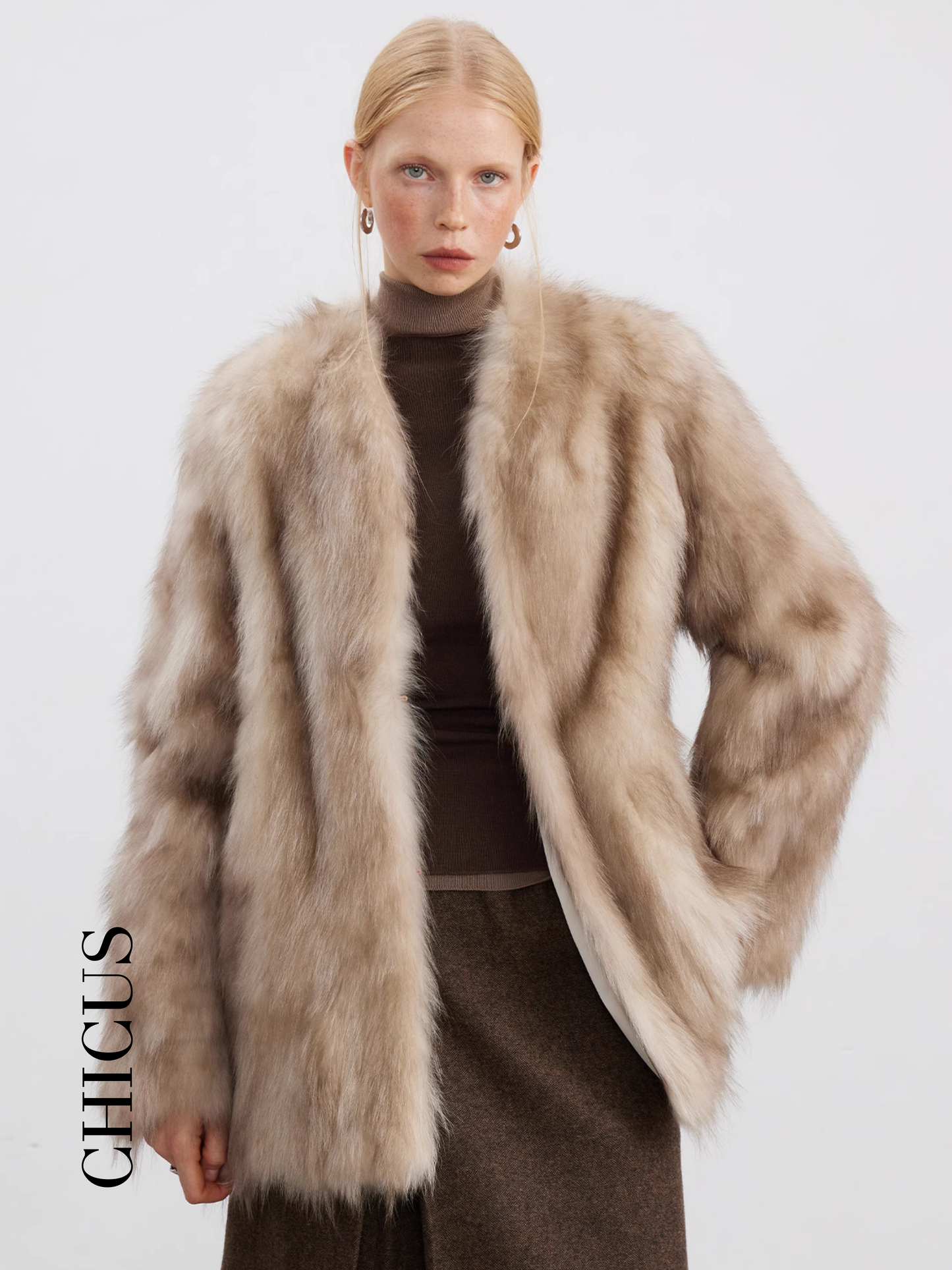 Altın Rakun "Günışığı" Kadın Kürk Ceket