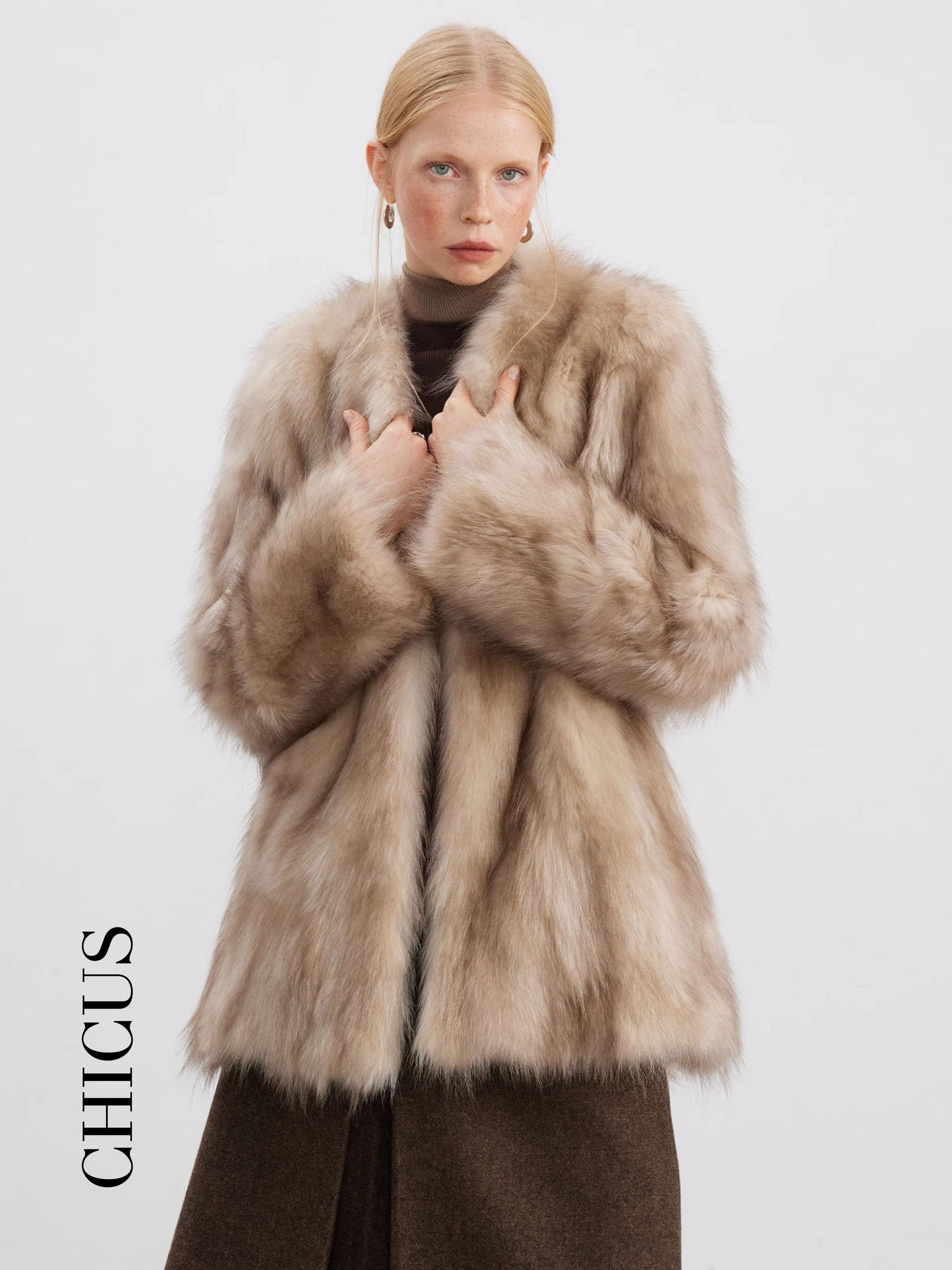 Altın Rakun "Günışığı" Kadın Kürk Ceket