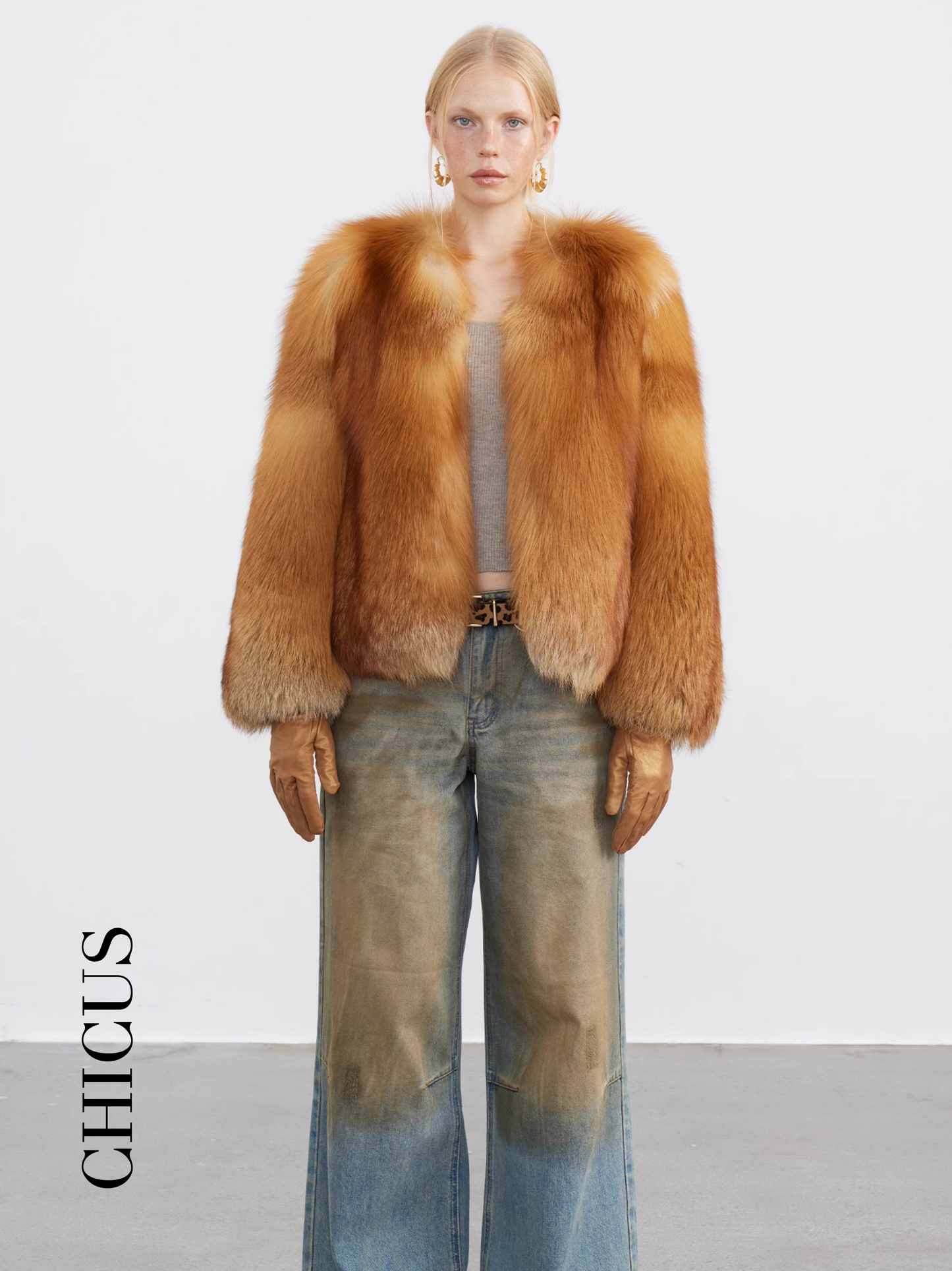 Kızıl Tilki "Tılsımlı Parlaklık" Kadın Kürk Ceket