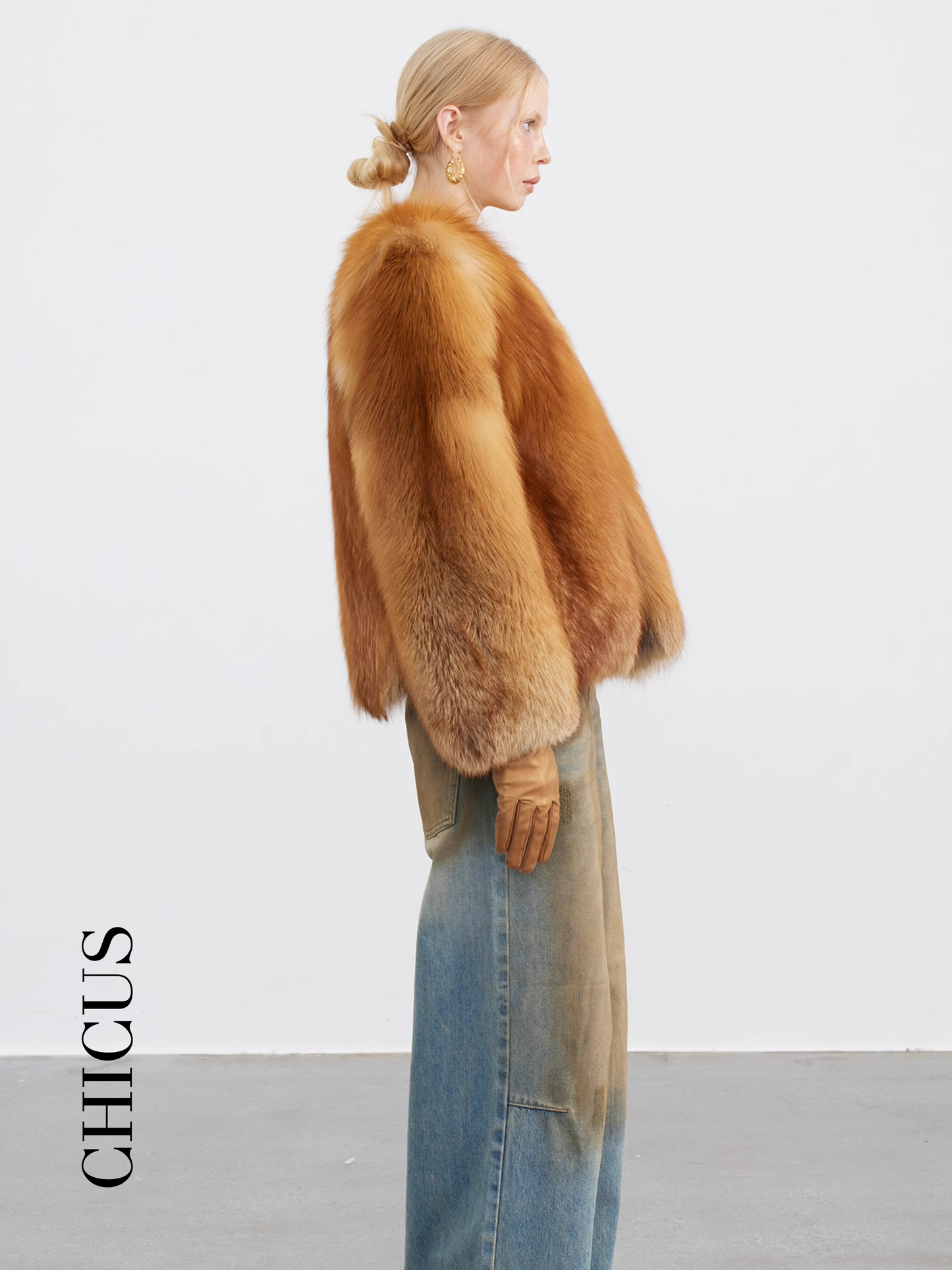 Kızıl Tilki "Tılsımlı Parlaklık" Kadın Kürk Ceket