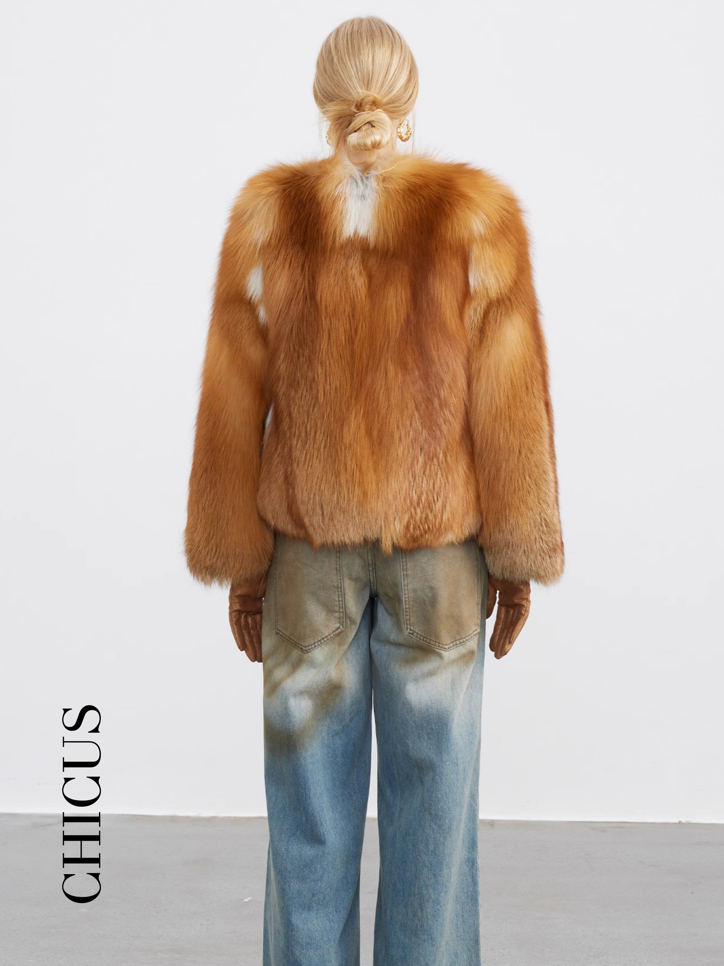 Kızıl Tilki "Tılsımlı Parlaklık" Kadın Kürk Ceket