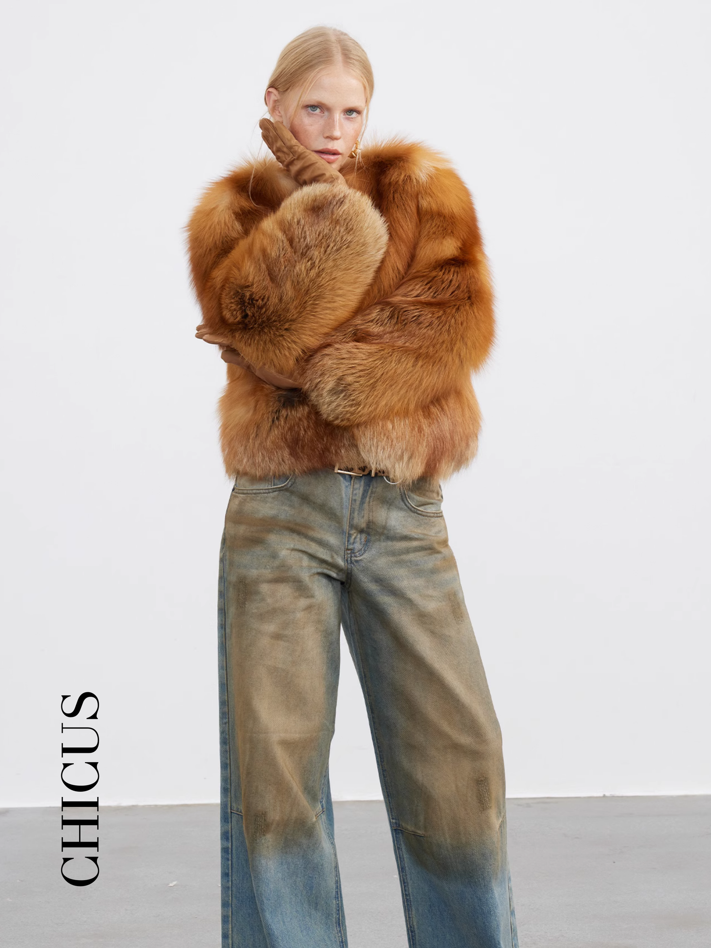 Kızıl Tilki "Tılsımlı Parlaklık" Kadın Kürk Ceket