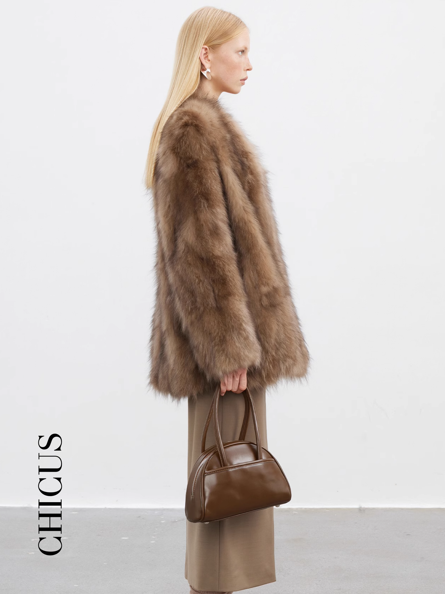 Altın Rakun "Saf Güzellik" Kadın Kürk Ceket