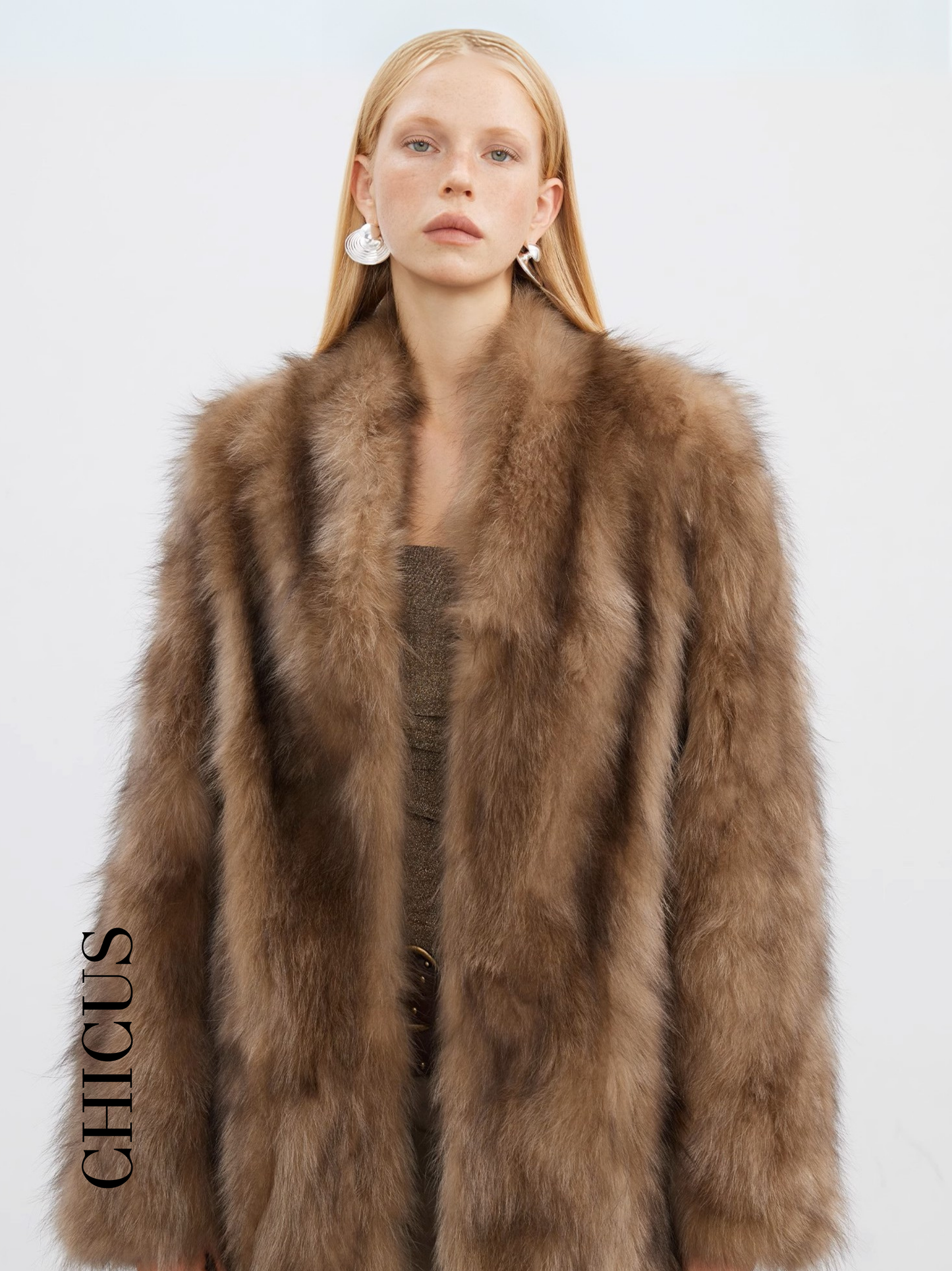 Altın Rakun "Saf Güzellik" Kadın Kürk Ceket