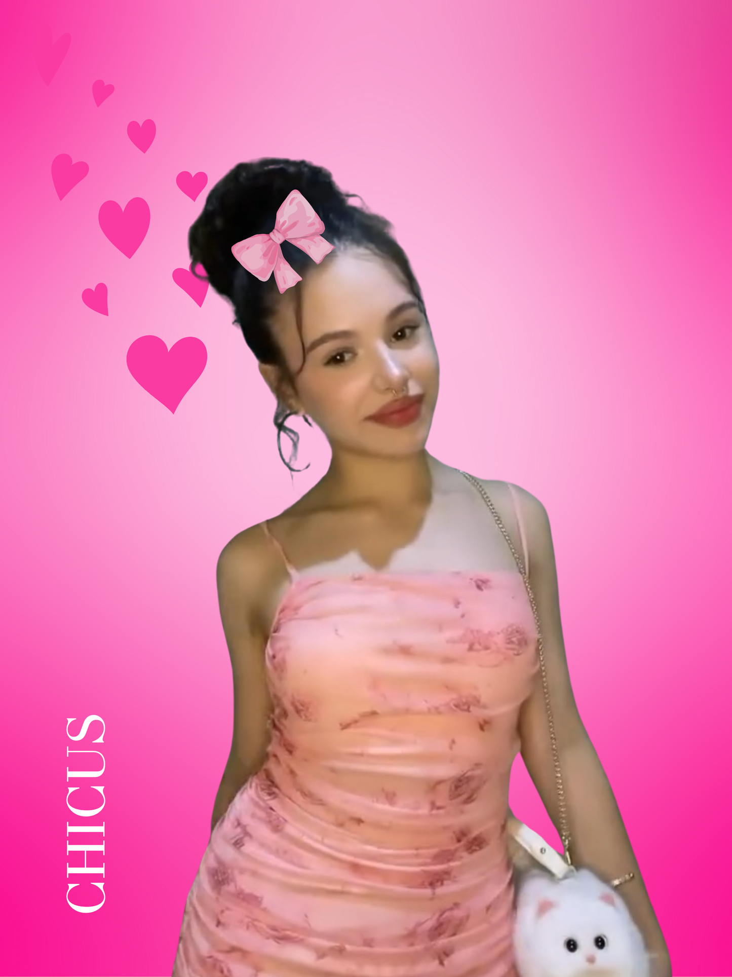 Pembe Çiçek Baskılı Slim Fit Elbise