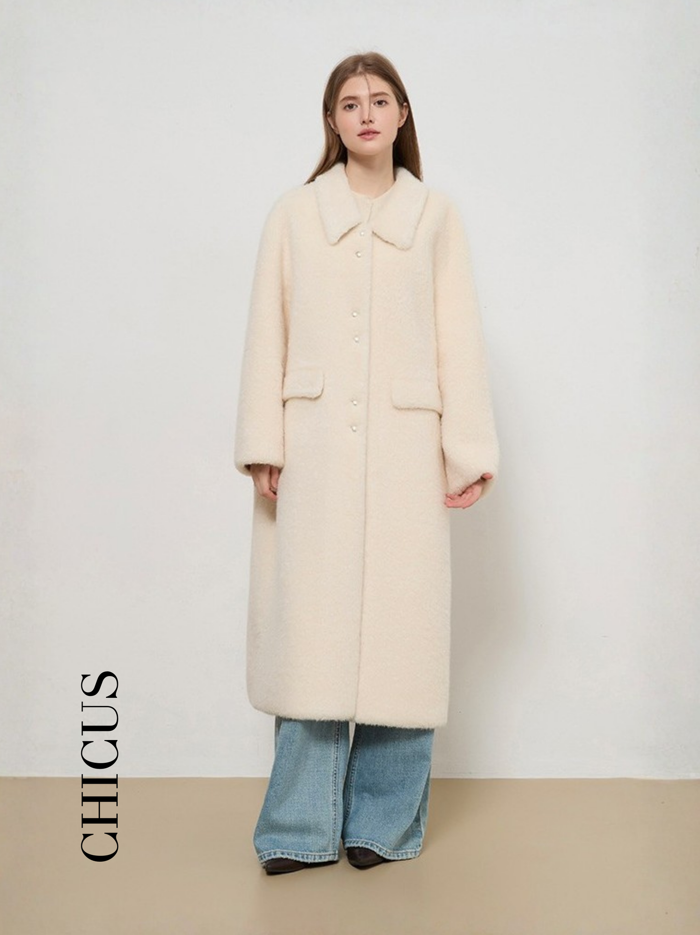 Yasmer Cream Kadın Kaban