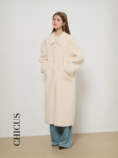 Yasmer Cream Kadın Kaban