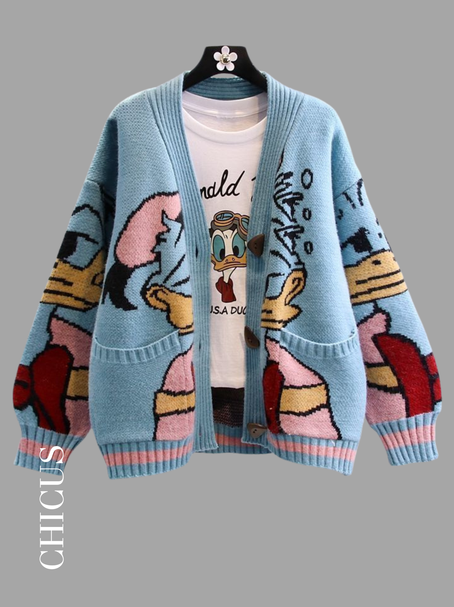 Dufy Duck Konsept Örgülü Kadın Hırka